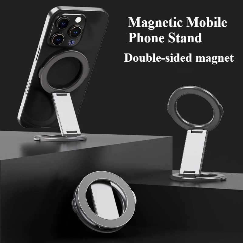 

Mobile Phone Ring Holder Magsafe Double-sided Magnetic Desktop Finger Ring Stand for IPhone 14 15 16 Pro Max Phone Accessories