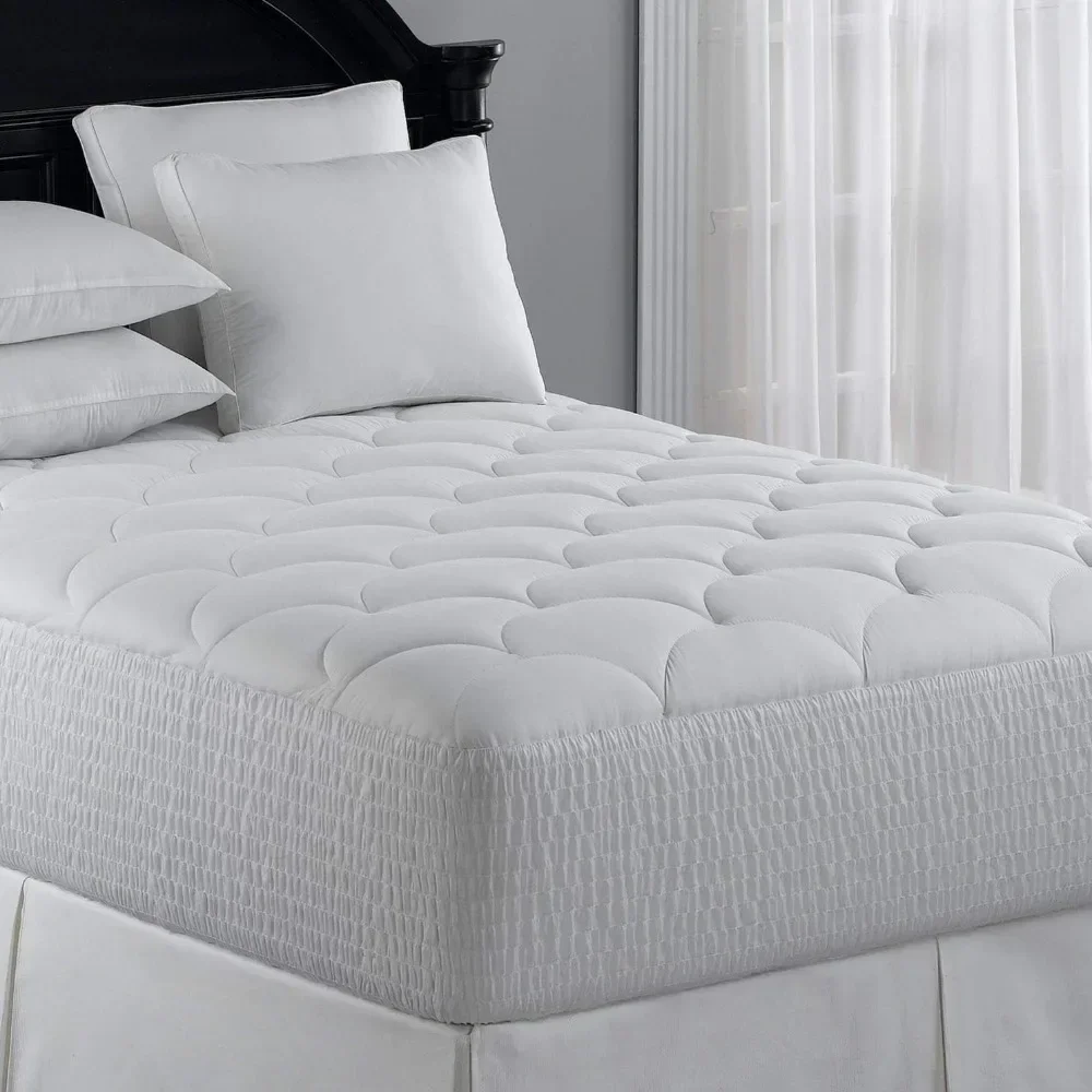 

Mattress Topper - Plush, Quilted Mattress Pad with Hypoallergenic Fill - Fits Mattresses Up to 15" -