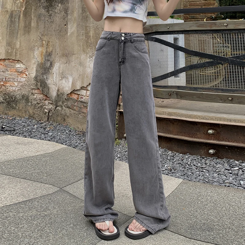 

Thin Lenzing Jeans for Women, 2024 Summer Lazy Loose Ice-Cool Silk Pants