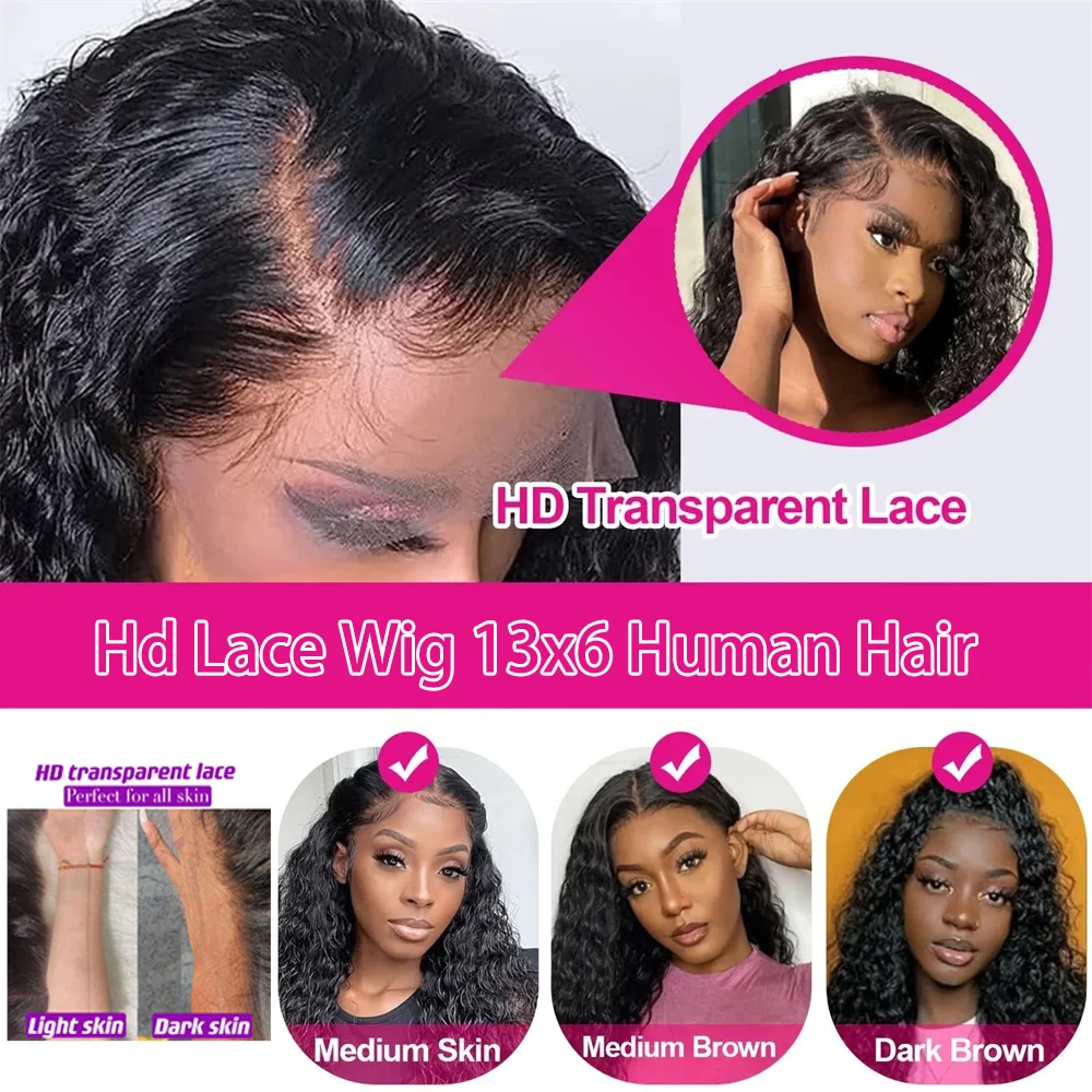 13x6 HD Lace Front wigs Human Hair Wig Brazilian Bone Straight Frontal Wig 360 13x4 Lace Frontal Wigs For Black Women Preplucked