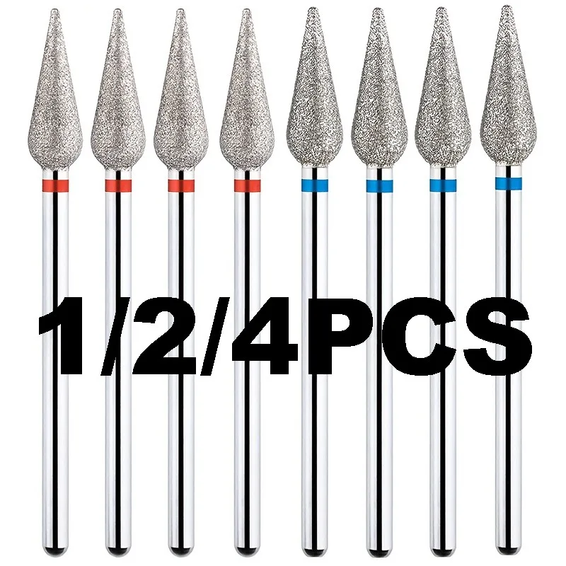 1PC/2PCS Diamant Nagel Bohrer, Flamme Nagel Bits Elektrische Fräser, für Nagel Polieren Entfernen Grat Gel rotierenden Schleifen
