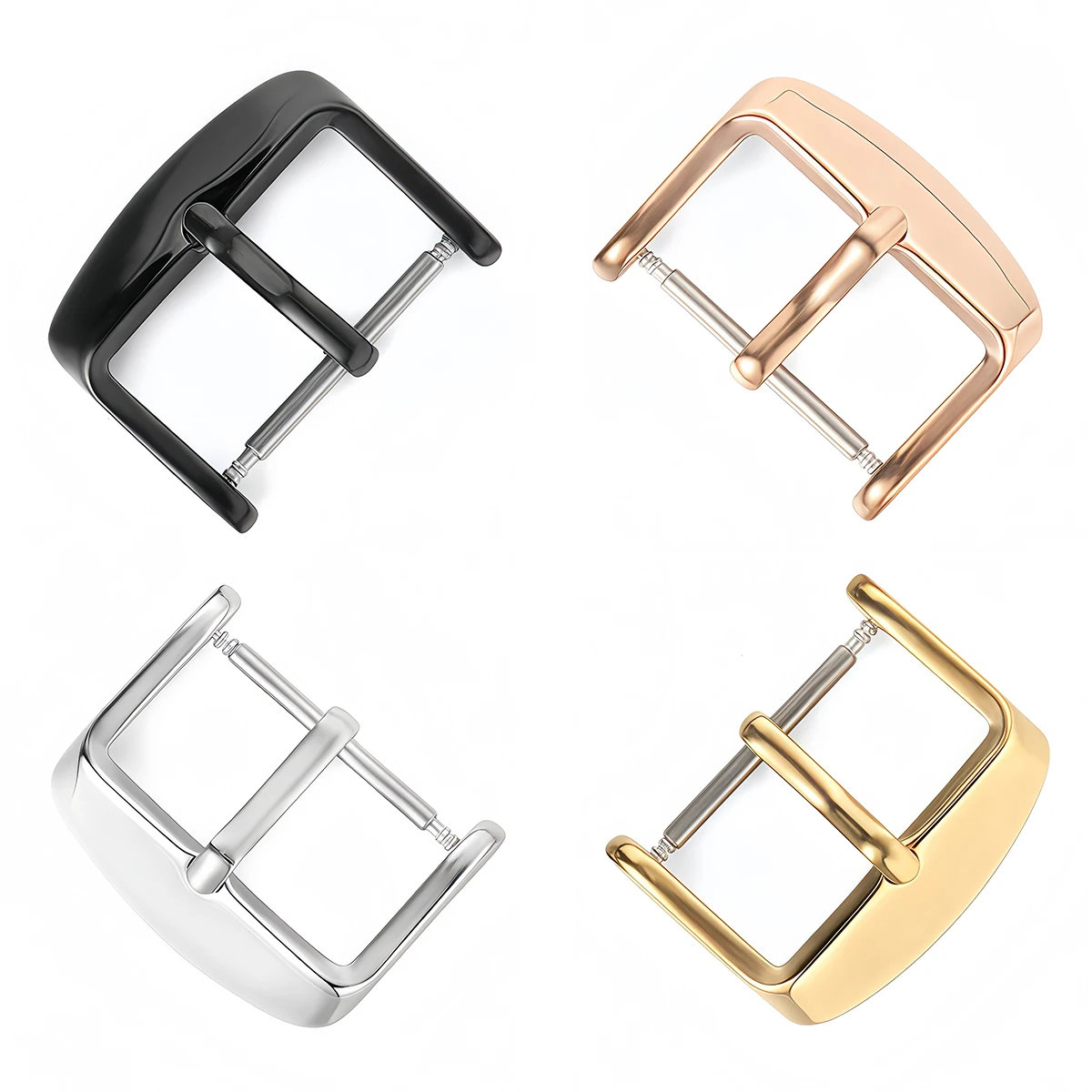 Uhrenverschluss Edelstahl Uhrenarmbänder Verschluss Lederband Ersatzschnalle 10/12/14/16/18/20/22/24mm Uhrenzubehör – Detail 5