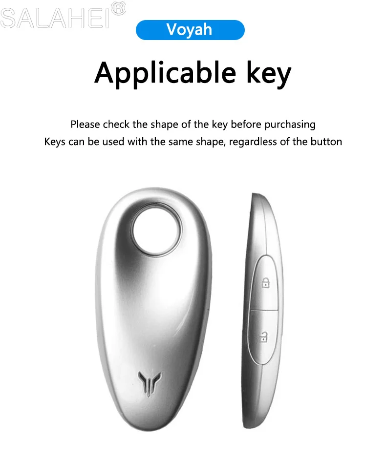 Zinc Alloy Leather Car Remote Key Case Cover Shell Bag For Voyah Free I-Land Dreamer 2021 2022 2023 Auto Keychain Accessories