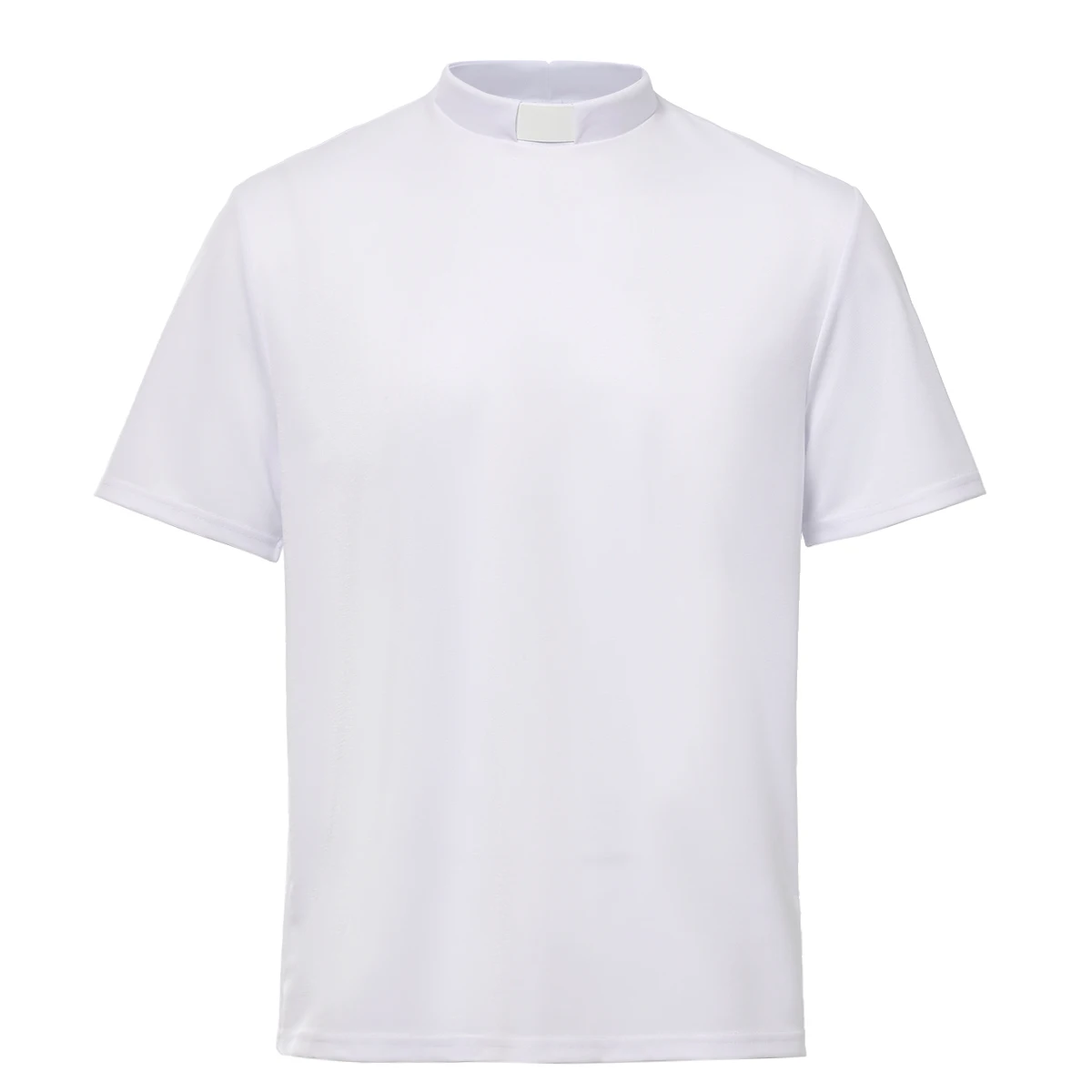 Мужская рубашка с воротником-стойкой для духовенства, рубашка с коротким рукавом, рубашка пастор-министра