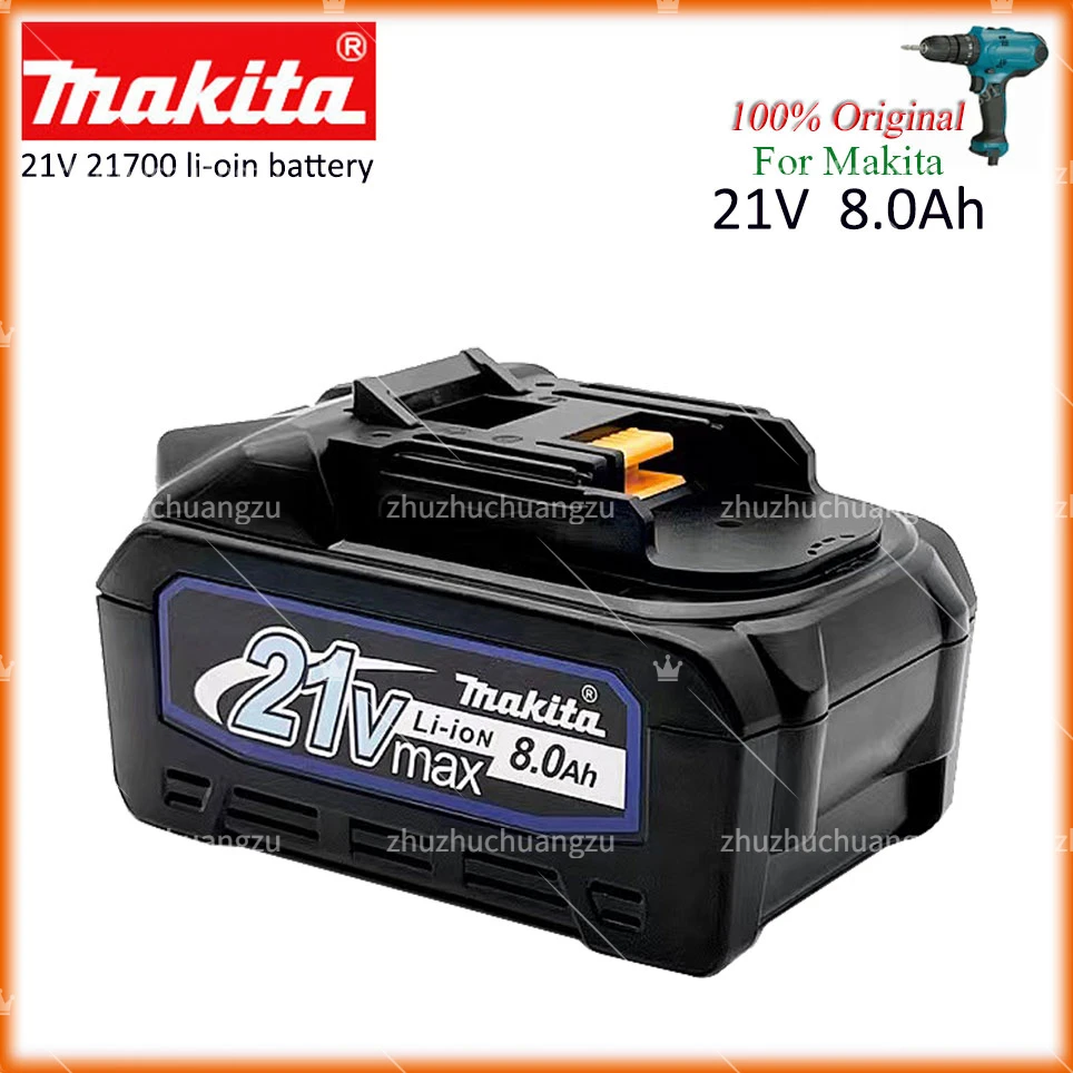 Original Makita 18V 10ah 8ah 6ah Rechargeable Battery 21V 21700 Li-ion Cell Suitable For Makita Power Tool BL1860 BL1880 BL18100