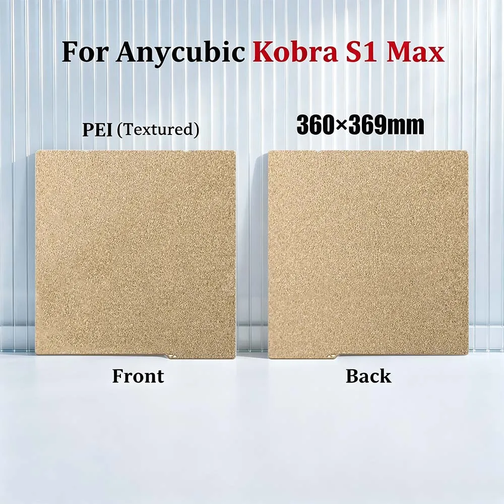 Anycubic Kobra S1 Max PEI-Bauplatte Magnetisches Flexibles Federstahlblech Doppelschichtige Strukturierte PEI-Heizplatte 3D-Drucker-Zubehör