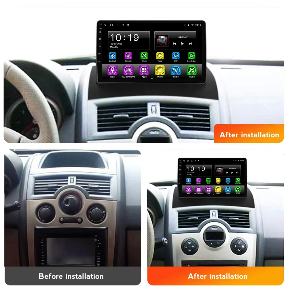 Android 16 For Renault Megane 2 2002-2009 2K QLED Android Car Radio Multimedia Video Player GPS Stereo CarPlay 4G Navigationv BT