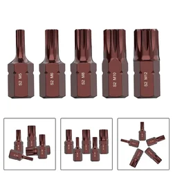 1/5pcs 30mm/75mm Screwdriver Bit Star Head M5 M6 M8 M10 10mm Hex Shank Magnetic For Electric Wrench Socket Bit