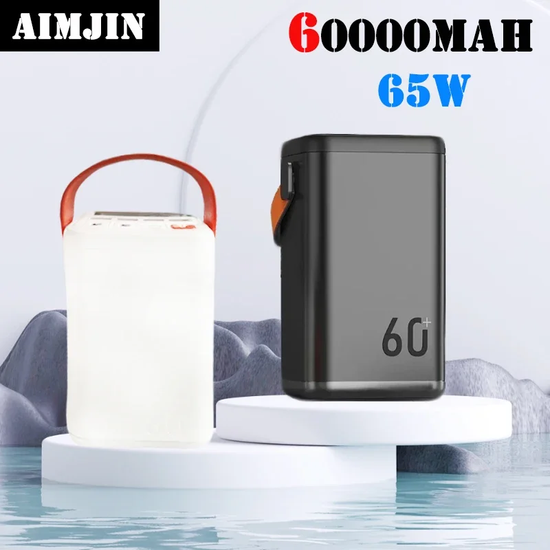 

100W Large Capacity 60000mAh Power Bank for IPhone Xiaomi Samsung Laptop Portable USB C Fast Charging External Spare Battery