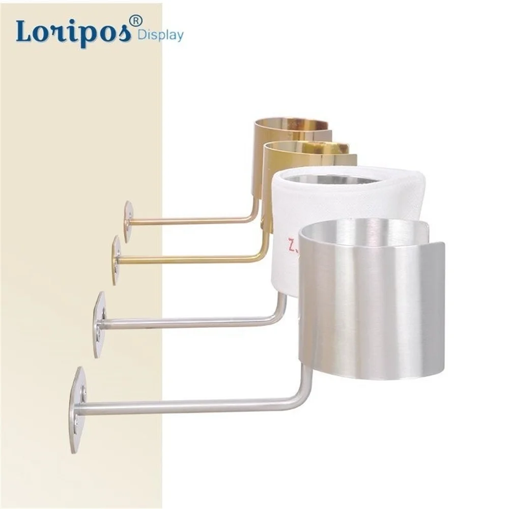 Stainless Steel Cuff Display Rack T Shirt Sleeve Rack Wall Mounted Cuff Bracket Hook Wall Sleeve Hanging Hanger Display Props