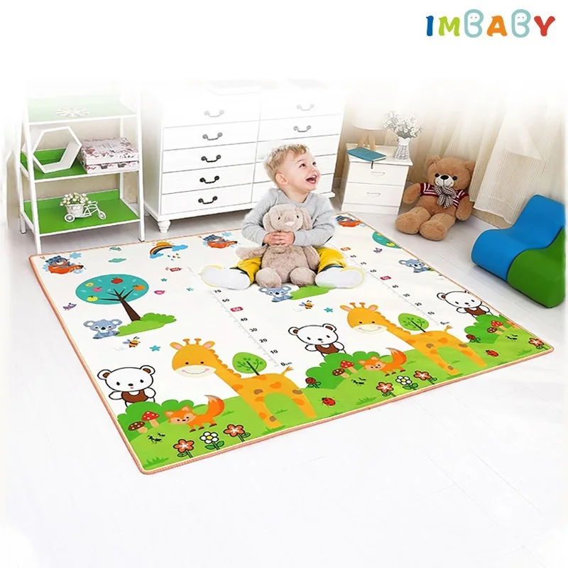 IMBABY Playpen Mat Double Surface Newborn Game Carpet For Tent Baby Mat Children Playground Waterproof Pad Random Pattern