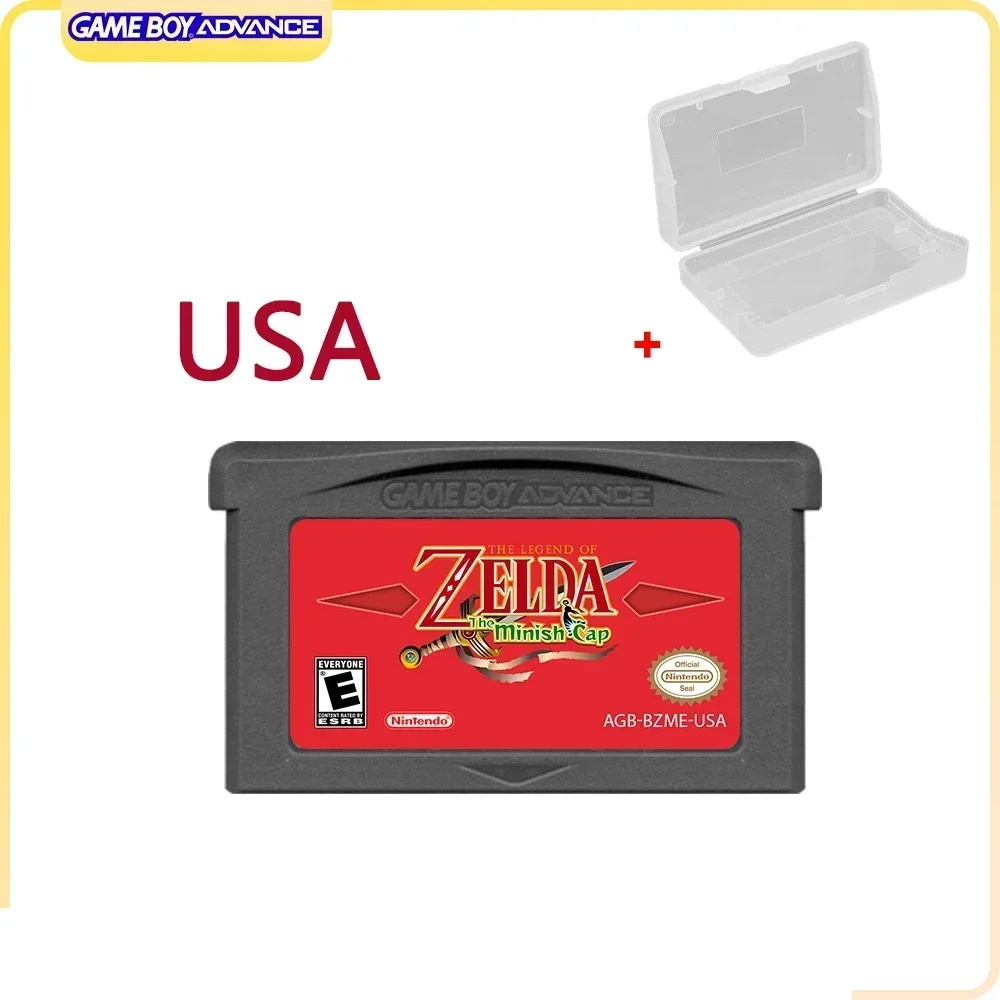 GBA Game Zeld Series 32 Bit Video Game Cartridge Console Card Minish Cap Four Swords Awakening DX Double Pack for GBA/NDS