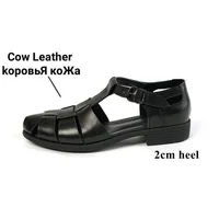 Blapunka HandMade Women Genuine Leather Sandals Retro T-strap Buckle Gladiator Sandal for Ladies Summer Cutout Shoe High Quality - Image 6