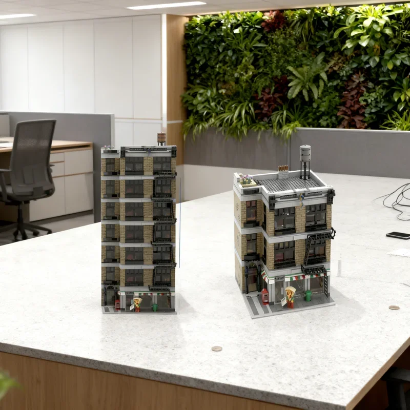 

2815pcs MOC New York Pizza Jerry S Comedy Modular Streetscape Model Building Blocks Architecture Toy Christmas Gifts Brick Kids