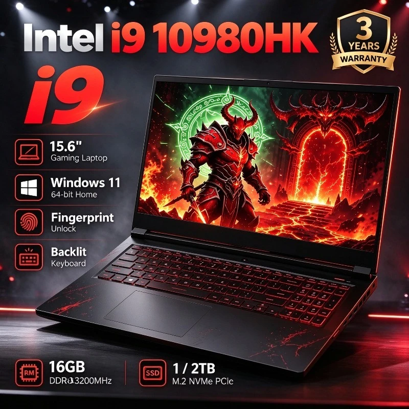 Novo Notebook Gamer Portátil Seguro de 15,6