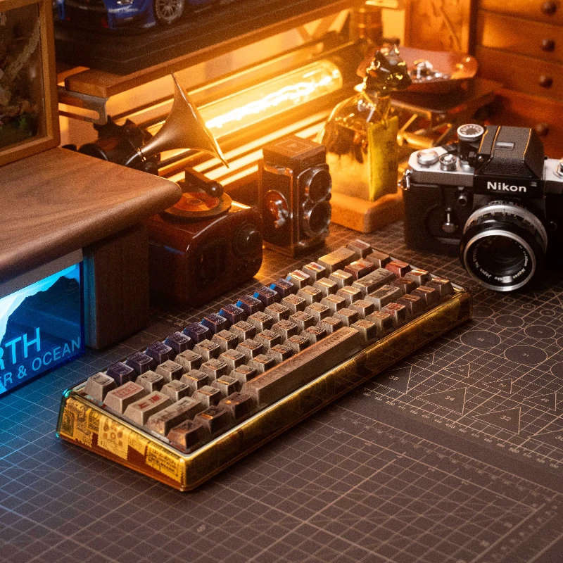 Oude Shanghai Keycap Set PBT Cherry Profile Aangepaste 145-toetsen Metalen textuur Chinese stijl punt Keycaps voor mechanisch toetsenbord