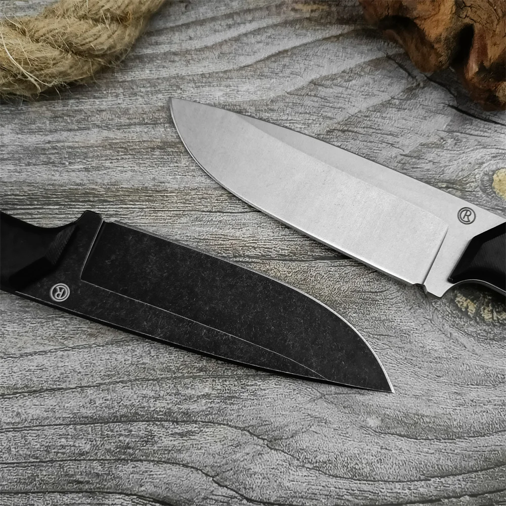 High Quality Fixed Blade Knife Outdoor Hunting Cutting Knife D2 Blade G10 / Flax Handle EDC Camping Hiking Survival Tools Gift