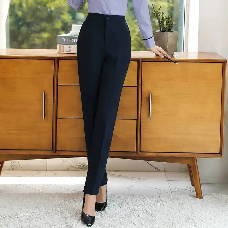Elegante rote formelle OL-Stile-Bleistifthose für Damen, Business-Arbeitskleidung, schmale Hüften, trendige dünne Leggings, weibliche Hose
