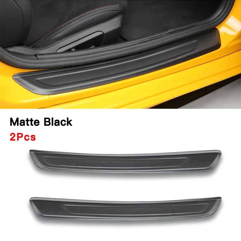 Real Carbon Fiber For Toyota Supra MK5 A90 A91 2019-2025 Car Door Step On Guard Car Door Sill Scuff Plate Trim Cover Accessories