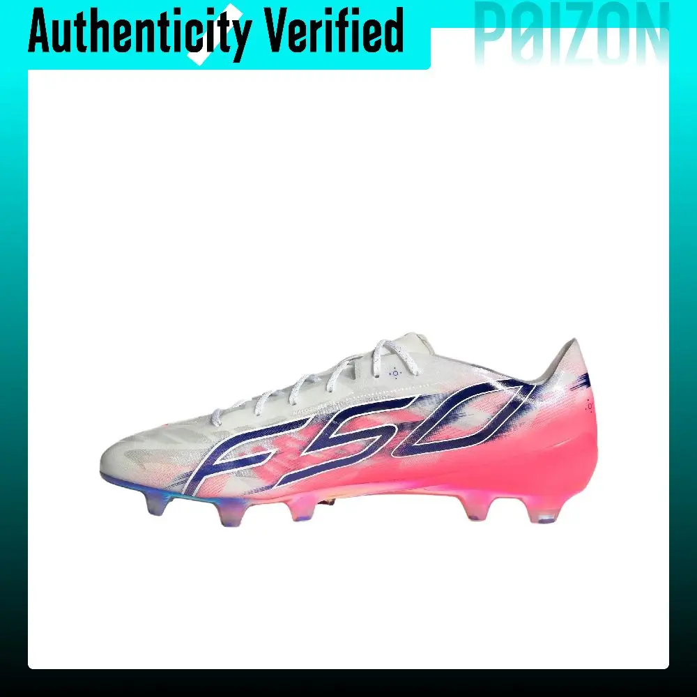 Adidas F50 Soccer Shoes Unisex White/Solar Purple/Swirl Neon Red KJ6109