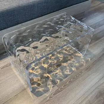 壓克力邊桌,26吋高,C型壓克力材質,現代透明,可滑入沙發下方 6 最佳銷售 亞克力家具 - №5