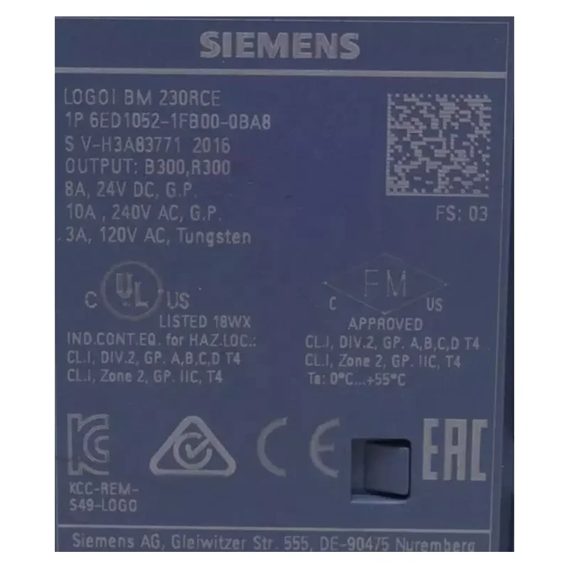 6ED1052-1FB00-0BA8 SONGWEI 6ED10521FB000BA8 Good Price SIEMENSs LOGO 230RCE PLC Programming Logic Controller Module