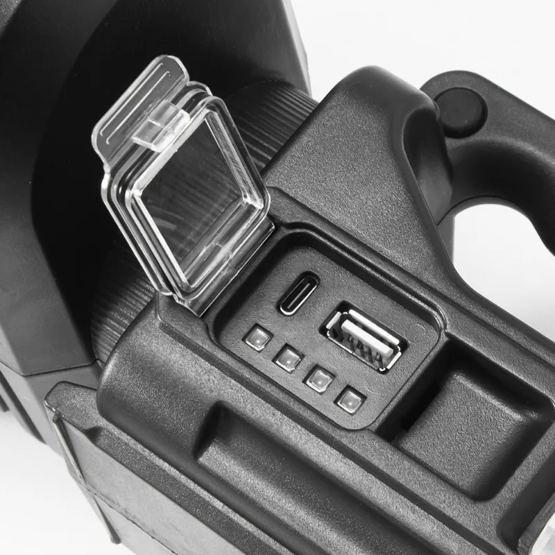 초고휘도 P70 LED 손전등 - 충전식 노란색/흰색 조명, 캠핑 야외용 빨간색-파란색 스트로브 경고등