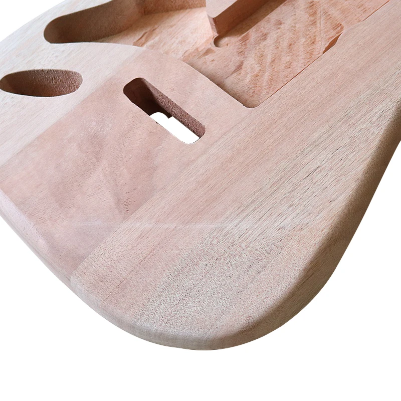 Left Hand Electric Guitar Body Okoume Wood Factory Made Matte Natural Color Unfinished Guitar Barrel Parts 5.7cm Pocket Width