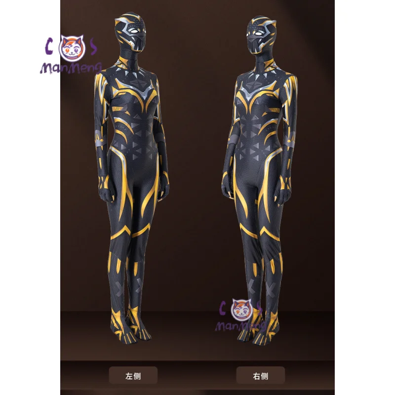 Black Shuri princess Cosplay Movie Panther 2 Wakanda Forever Costume Jumpsuit Bodysuit Suit Carnival party Women Men outfit