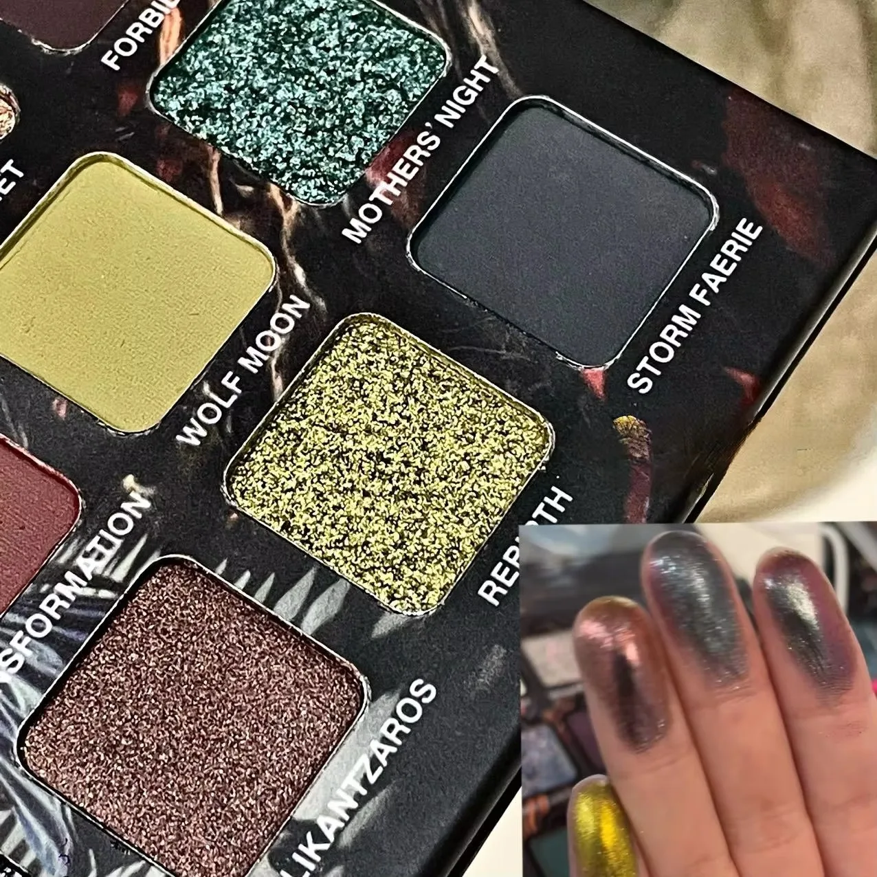 퍼플 카멜레온 15색 아이섀도우 팔레트 쉬머 글리터 매트 메탈릭 할로윈 메이크업 룩 아이섀도우 팔레트