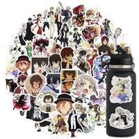 50Pcs Anime Bungou Stray Dogs Stickers Laptop Phone Fridge Guitar Vinyl Decals Japanese Cartoon Sticker for Kids Teens Gift Toy
