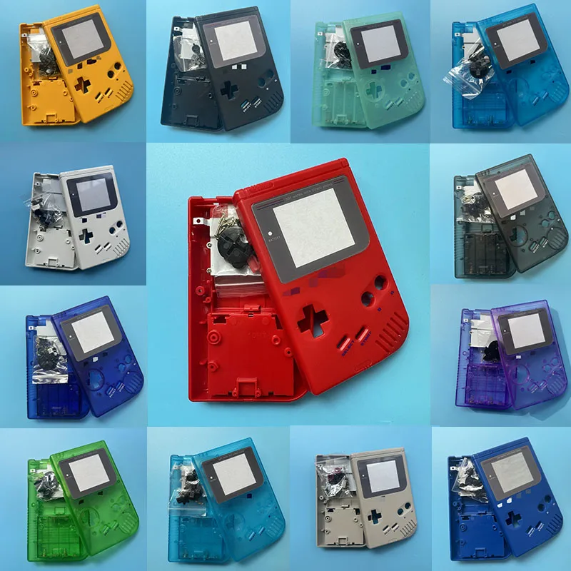 1 مجموعة كاملة مجموعة الإسكان شل غطاء إصلاح أجزاء ل Gameboy الكلاسيكية لعبة وحدة التحكم ل GB DMG-01 مع أزرار