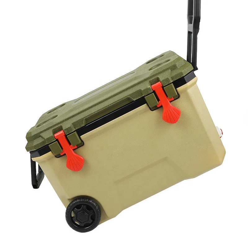 4 in 1 Mini Small Large Low Price Custom Outdoor Camping Car Hard Chest Cool Insulated Portable Ice Cooler Box With Wheel Roll