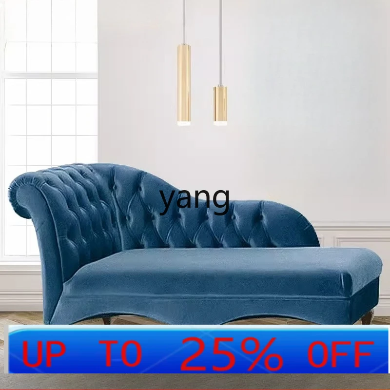 LTT American concubine chair fabric European pull button concubine sofa bedroom concubine chair