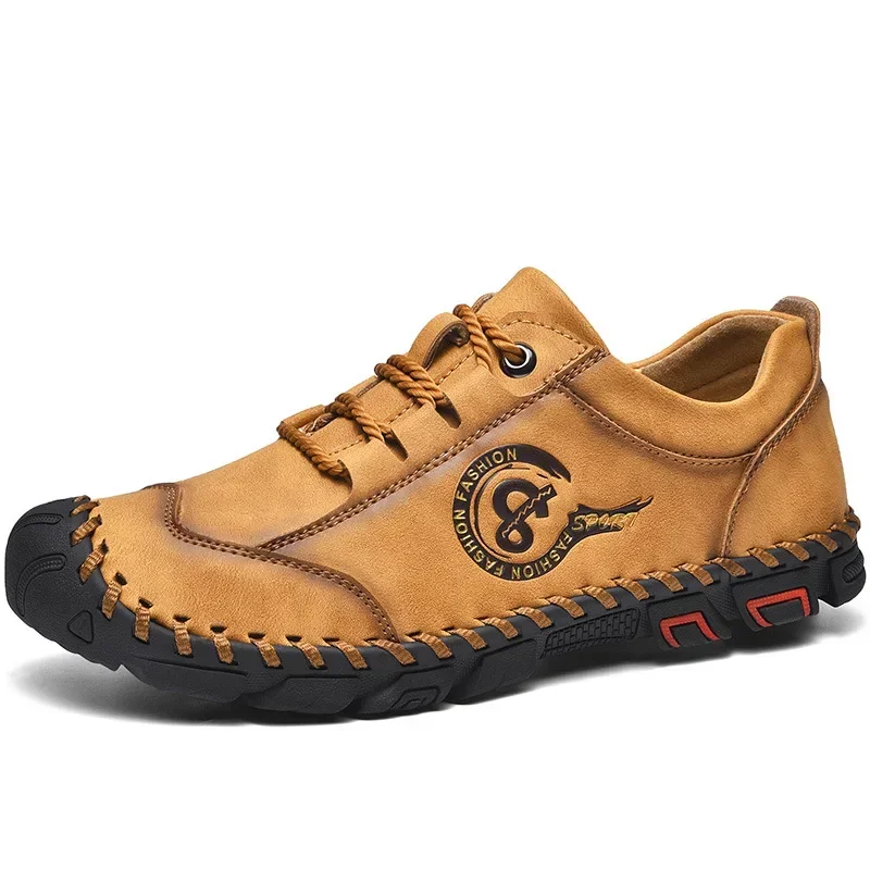 Classic Comfortable Men Casual Shoes Loafers Men Shoes Quality Split Leather Flats Hot Sale Moccasins Plus Size