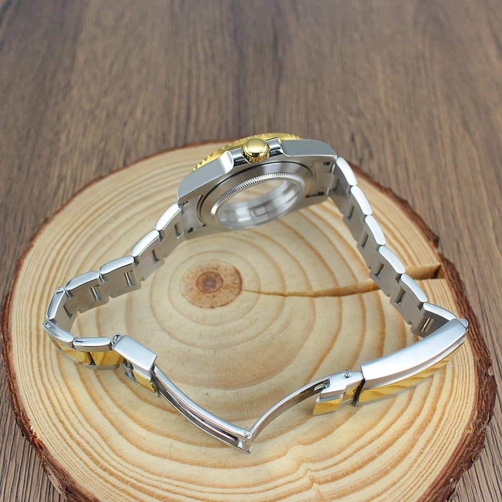 Корпус часов NH35 40 мм, браслет SUB, керамический безель, светящаяся вставка для Seiko NH35 NH36 NH38 8215 2824 PT5000, сапфир, серебро, золото