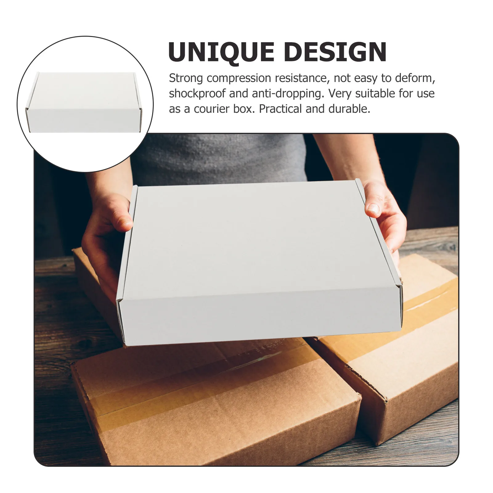 20Pcs Environmentally Friendly Reusable Corrugated Paper Boxes Strong Loadbearing Shockproof Moving Storage Boxes