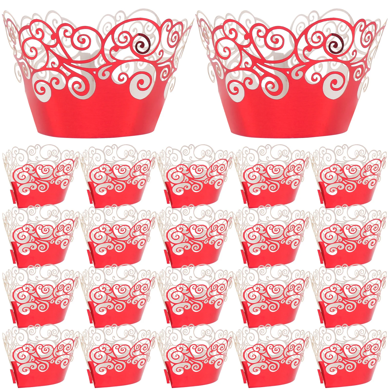

50 Pcs Refrigerator Aluminum Foil Cup Cakes Cupcake Paper Cups Baking Wrappers