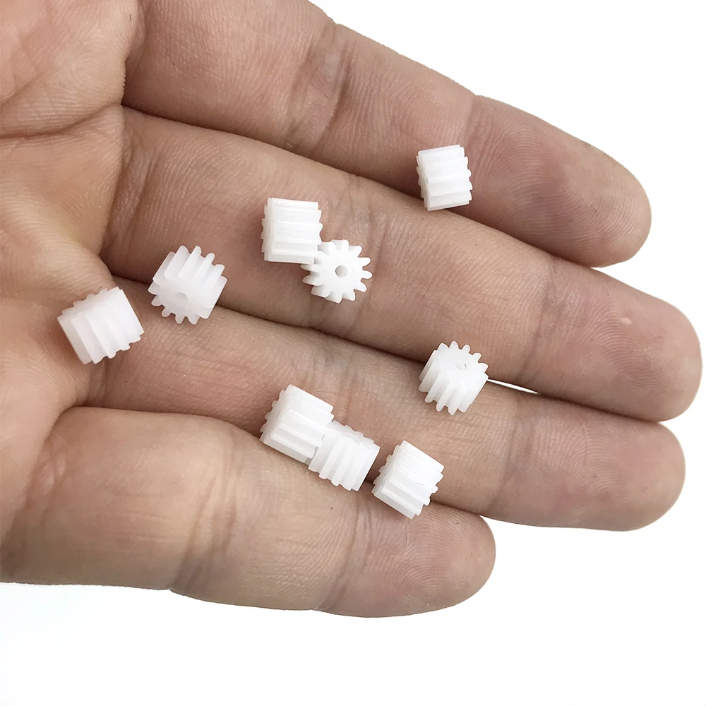 10pcs Plastic Gear 0.5Modulus 121.5A 0.5M Pinion Gear 12 Teeth Plastic Gear Motor Parts Spindle Gear Motor Toy Accessories