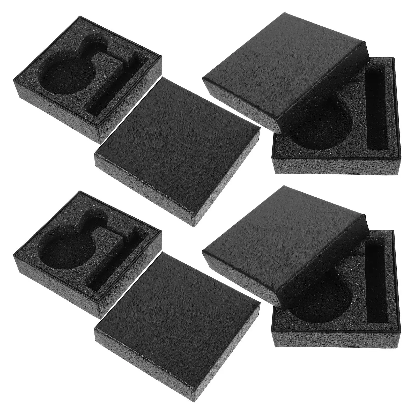 4 Pcs Pocket Watch Packaging Box Small Women Boxes Mens Watches Vintage Case Travel - view 3