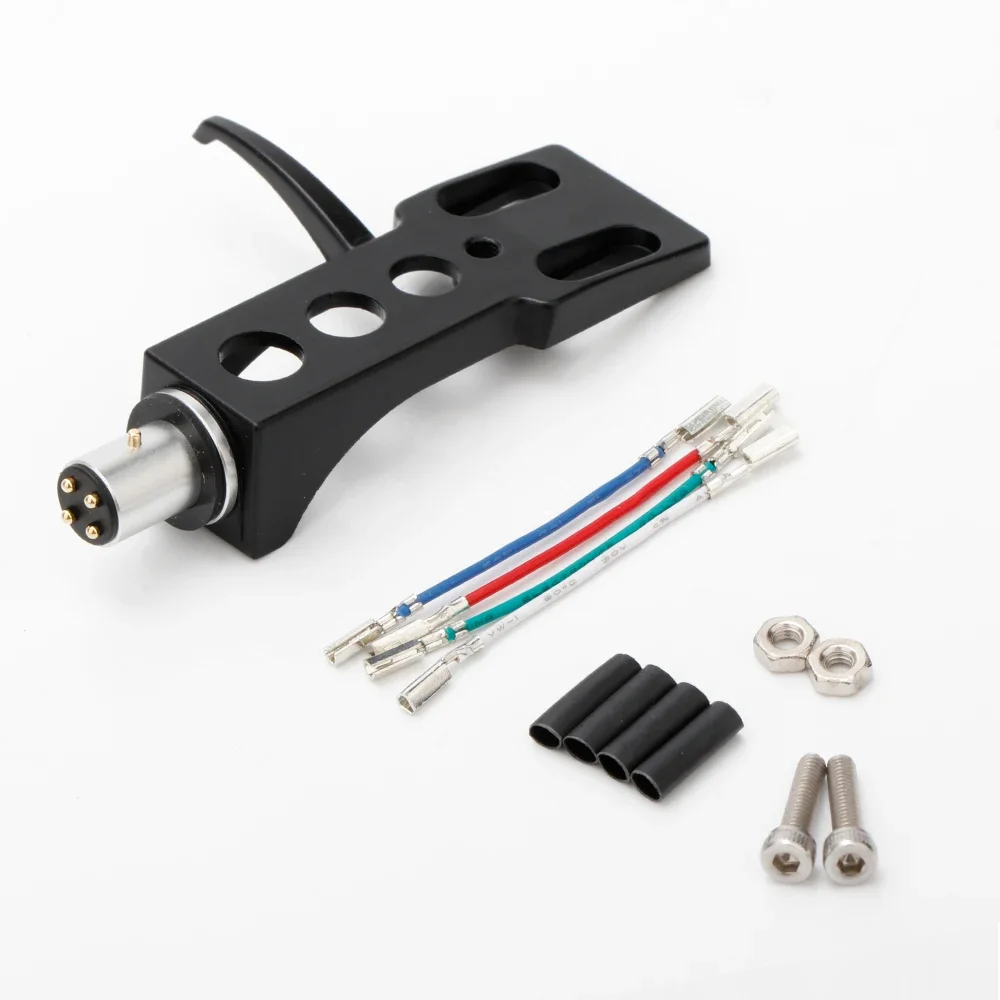 HP106 Universal Phono Turntable Headshell with 4-Pin Lead Wires for Superior Sound Reproduction and Compatibility