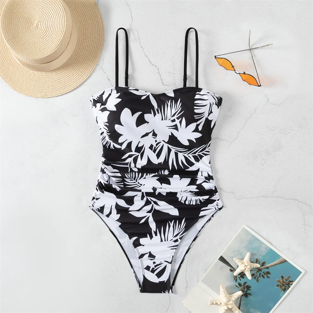 Bikini vintage con fionda Nero Y2K Costume da bagno senza schienale Costumi da bagno push up Donna 1 pezzo Abiti da vacanza Costumi da bagno Set sexy da spiaggia