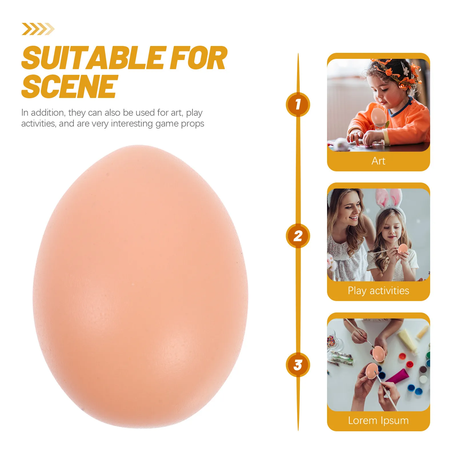 50Pcs Realistic Fake Eggs Plastic Easter Decoration Eggs for DIY Painting Craft Kids Handmade Art Project Easter Festival Party