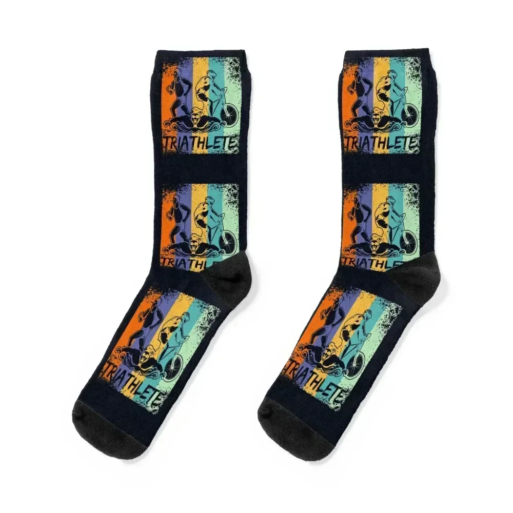 Triathlon Triathlete - Run Bike Swim Elite Athlete Socks hockey valentine gift ideas with print Socks Men Women's