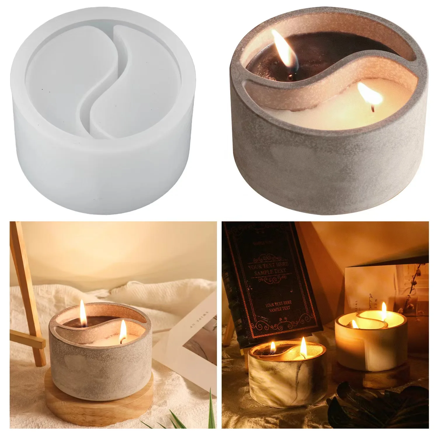 

Love Candle Cup Silicone Mold DIY Epoxy Resin Cement Gypsum Aromatherapy Storage Jar Mold Home Decoration Crafts Ornaments