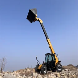 SYNBON 3 Ton Telescopic Handler Telehandler with Four Wheels Drive Rough Terrain Forklift