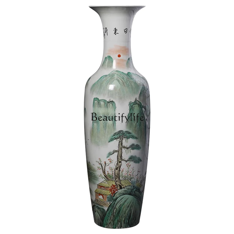 

*Jingdezhen ceramics hand-painted with a long history, floor-to-ceiling large vase home