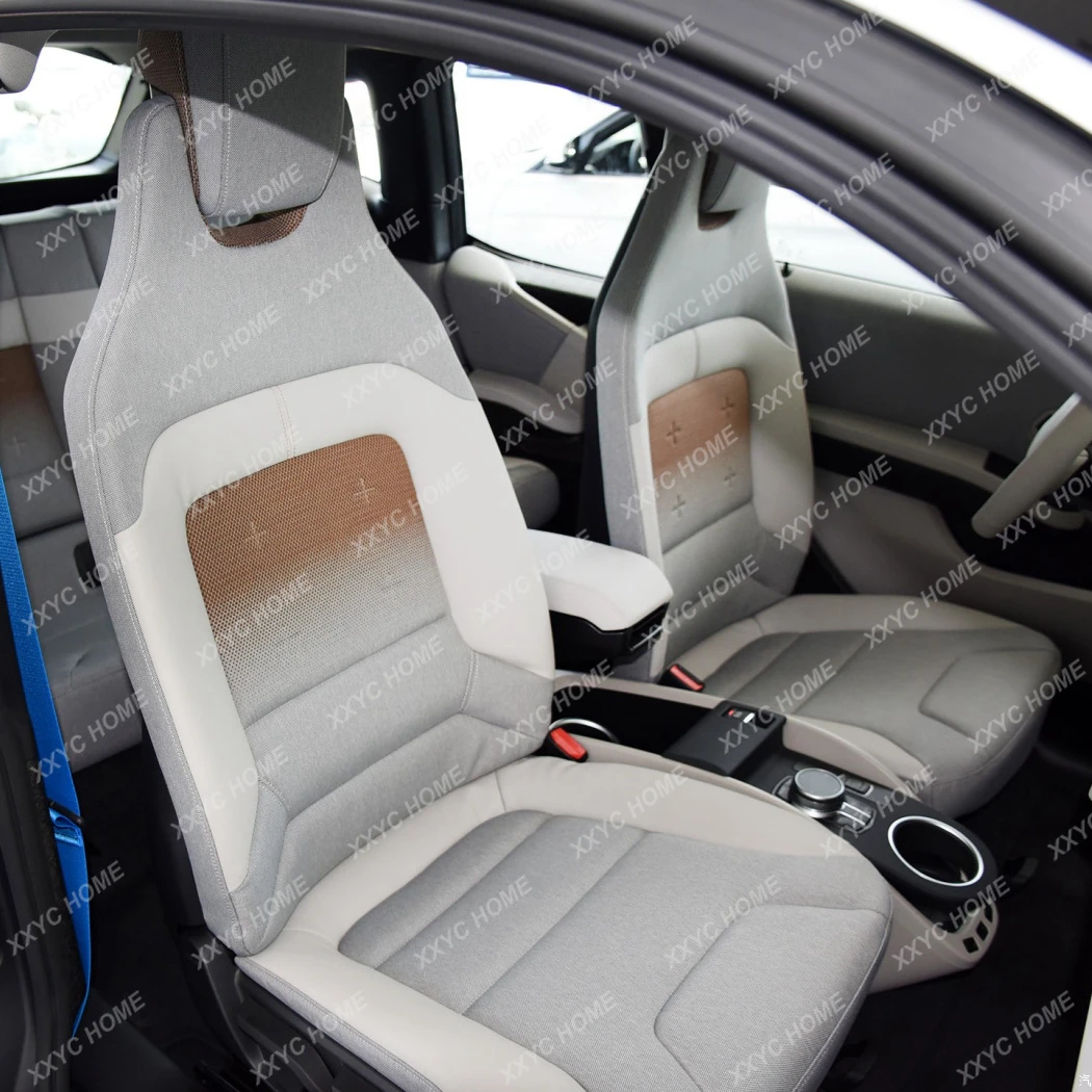 i3 2013 2014 2015 2016 2017 2018 2019 2020 2021 2022 Full Set Custom Fitted Faux Leather Car Seat Covers Accessories