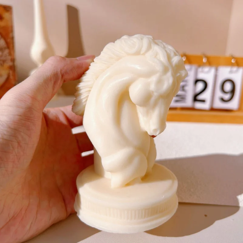 DIY horse head silicone mold animal pony candle mold plaster aromatherapy home decoration