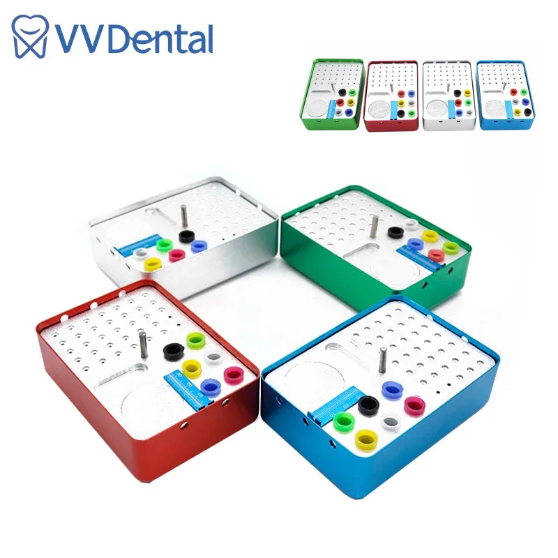 35 Holes Dental Bur Holder Disinfection Endo Files Holder Box For Endo Files Gutta Percha Points Gutta Percha Point Ruler Steril